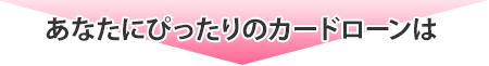 あなたにピッタリのカードローンは