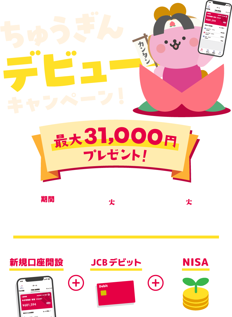ちゅうぎんデビューキャンペーン