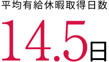 平均有給休暇取得日数 14.5日