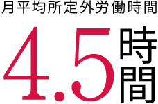 月平均所定外労働時間 4.5時間